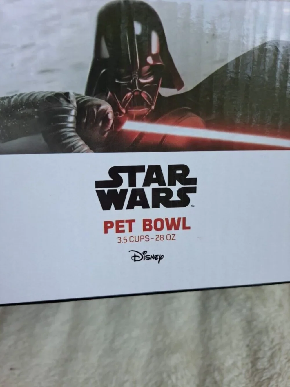 Star Wars Pet Bowl 3.5 Cups 28 Oz Darth Vader & Boba Fett Design Dishwasher Safe